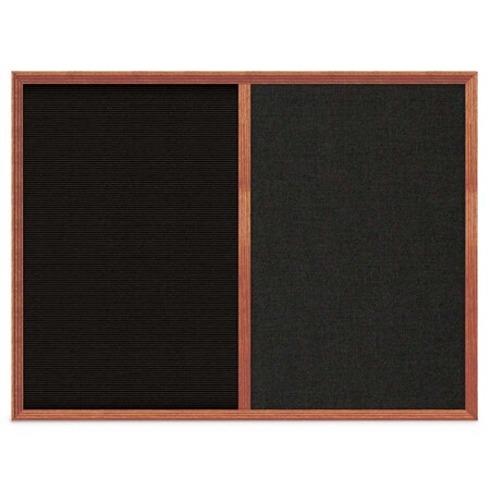 United Visual Products Slim Style Indoor Enclosed Corkboard, 12 UV500SC-SATIN-COBACC